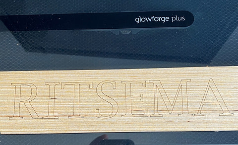 Name Sign on the Glowforge Plus Laser
