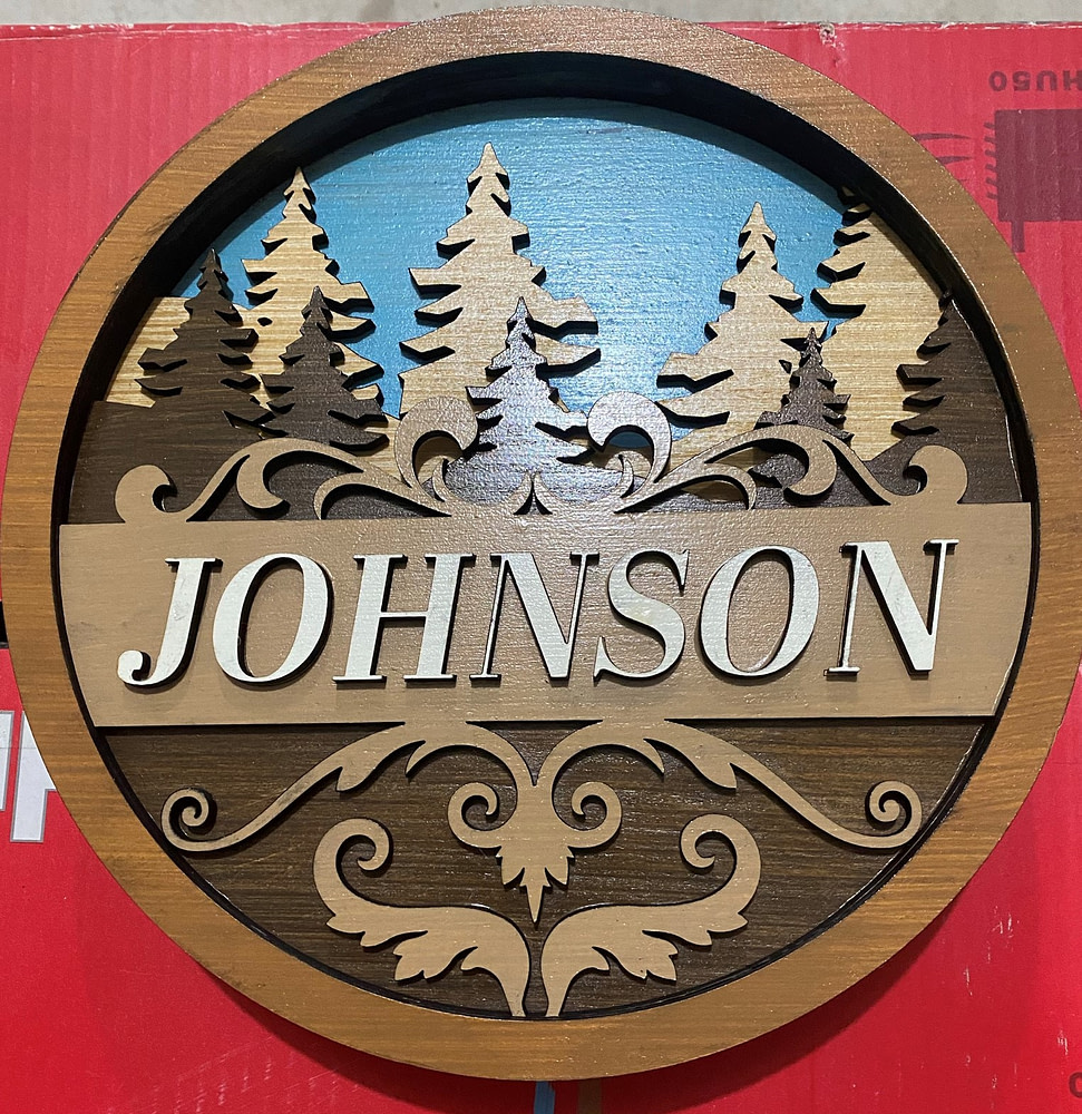 Finished Custom Front Door Sign