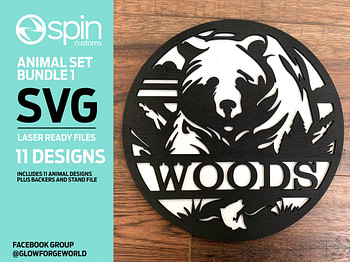 Animal Rounds Bundle 1 - Laser Ready Digital Files - SVG - 11 Designs