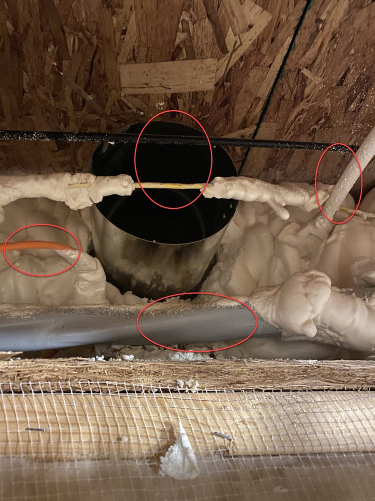 Inside view of External Wall Exhaust Vent Installation