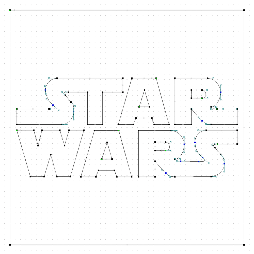 The Star Wars Logo Vector Node Editor