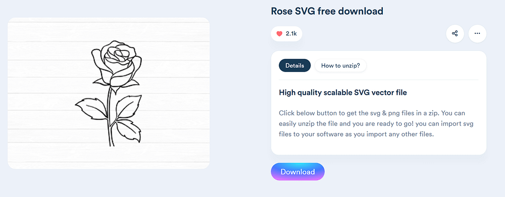 Rose SVG free download