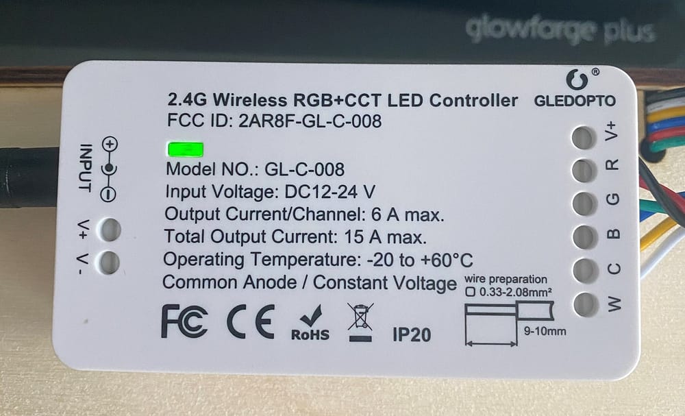 GLEDOPTO Smart ZigBee LED Strip Controller RGB CCT 2ID Work as 2 Lights Dimmable