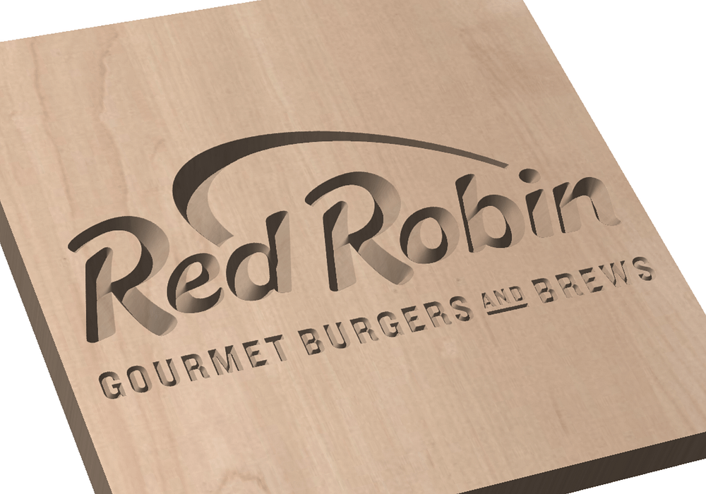 Red Robin Logo Vector ToolPath Simulator Result Angled