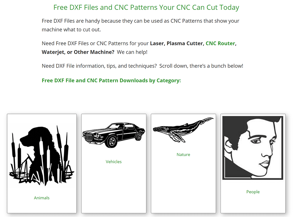 Free DXF Files and CNC Patterns Your CNC Can Cut Today