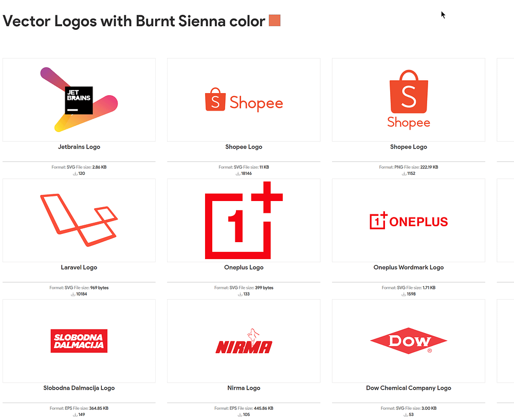 Vector Logos with Burnt Sienna color
