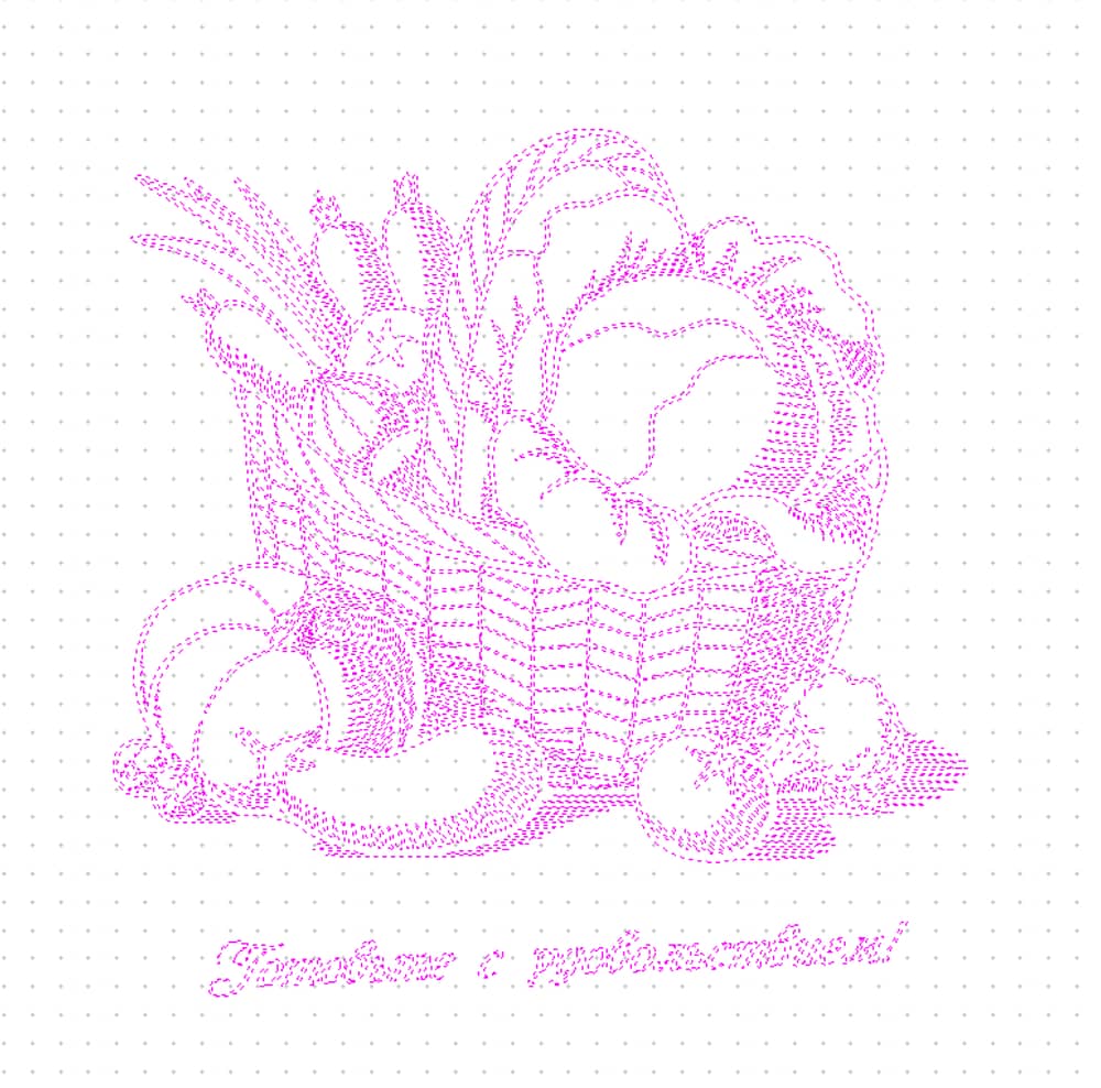 Engraving Basket With Vegetables On Chopping Board selected Vectors