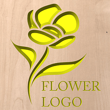 Rode Flower Logo Template Toolpath Simulator Result