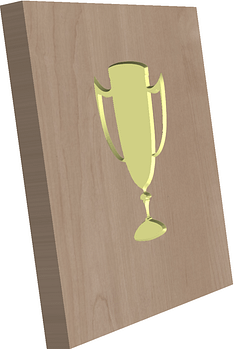Trophy Cup Decorative Toolpath Simulator Result Angled