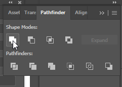 Adobe Illustrator Pathfinder Unite Option