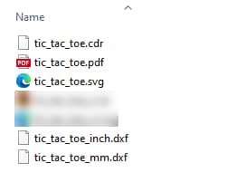 Tic Tac Toe Board Files