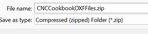 DXF files collection download as a single ZIP file