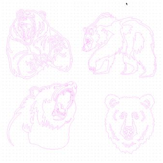 Grizzly Bear Silhouette Free Vector Patterns