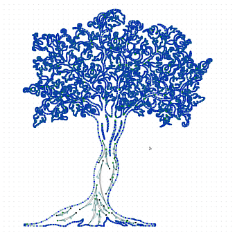 Tree Silhouette Vector Node Editor