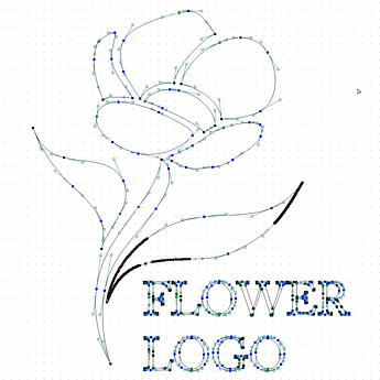 Rode Flower Template Vector Node Editor