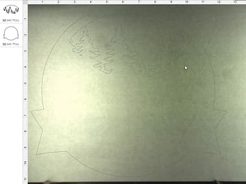 Forest layer of sign in Glowforge laser software