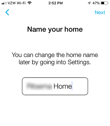 App Install on iPhone - Name Your Home