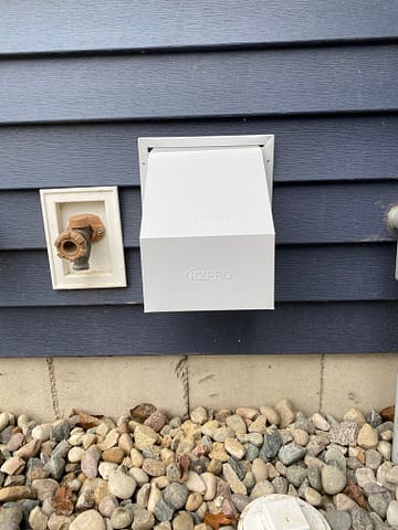 Exterior Wall Vent Installed for the Glowforge Exhaust Solution