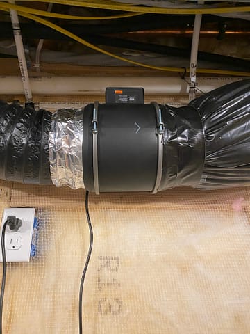 6-inch insulated flex duct installation - 3
