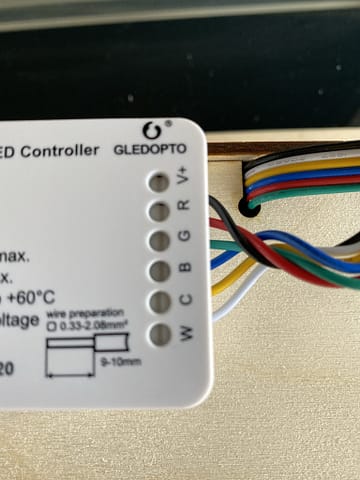 LED Strip Light Project wire up GLEDOPTO LED Controller