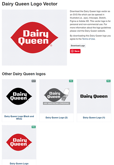 Dairy Queen Brand Vector Logos
