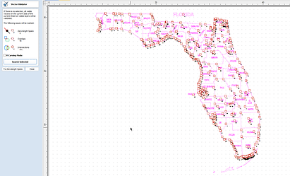 Florida State County Map Vector Validation