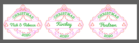 Adobe Illustrator Multiple DIY Christmas Ornaments