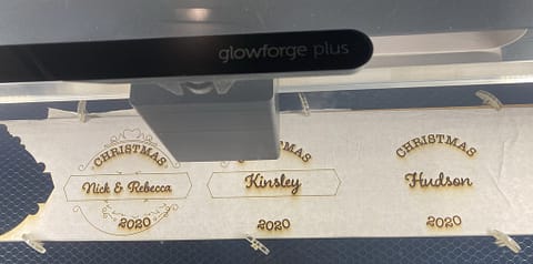 Glowforge Laser Cutting Multiple Image Designs