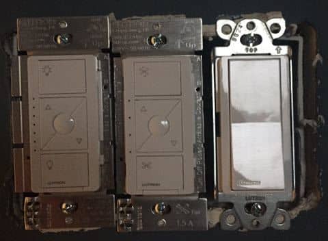 Replacing the Existing Toggle Switches - Electrical Box Smart Dimmer Switchers Screwed In View