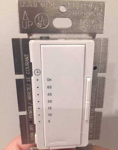 Bathroom Fan and Light Replacement Lutron MA-T51MN-WH Countdown Timer Switch