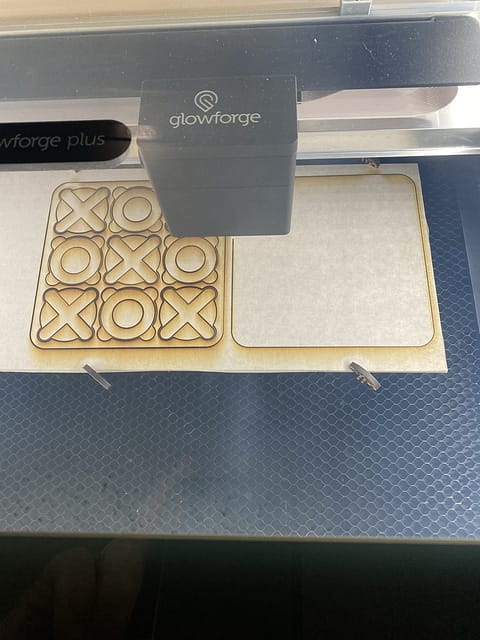 The final laser cut would be the outer edges of both squares