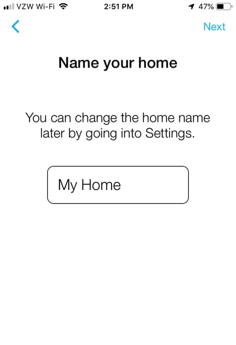 Lutron Caseta App Install on iPhone - Name Your Home