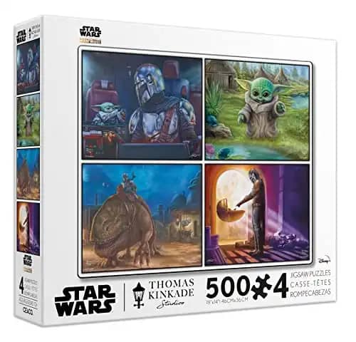 Ceaco - 4 in 1 Multipack - Thomas Kinkade - Mandalorian Collection - (4) 500 Piece Jigsaw Puzzles