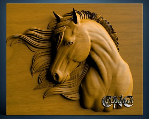 Horse 3D STL Model CNC Router Engraver - Etsy