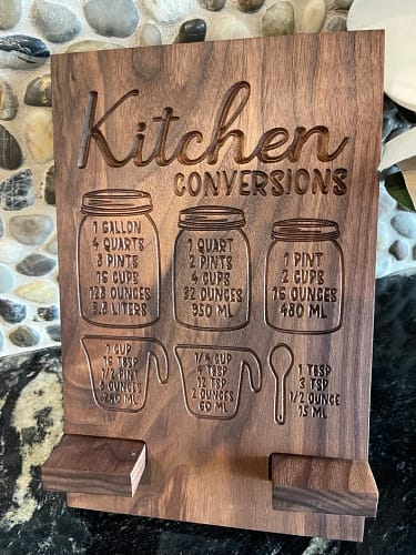 Ipad Holder With Kitchen Conversions Digital CNC Carve Files - Etsy