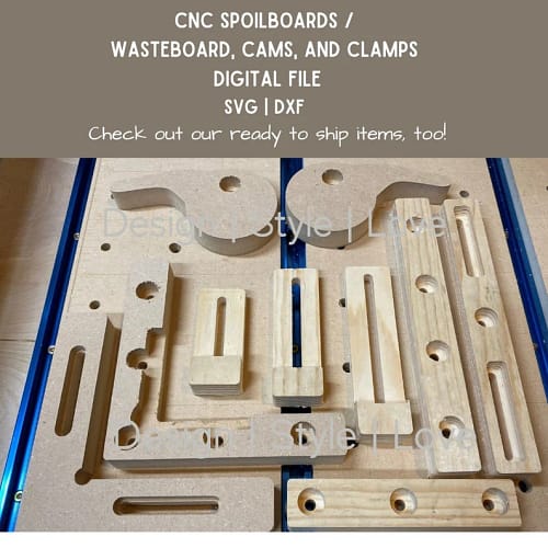 CNC Spoilboards / Wasteboard Cams and Clamps Digital SVG - Etsy