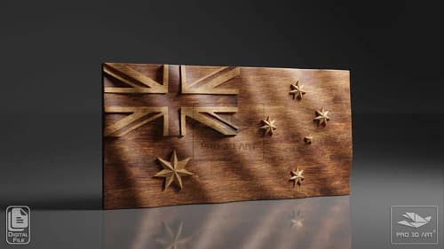 Australia Wavy Flag CNC Files for Wood 3D STL Model - Etsy