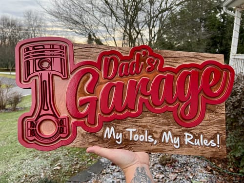 Dads Garage Sign File - My Tools My Rules, SVG CNC Wood Cut - Etsy