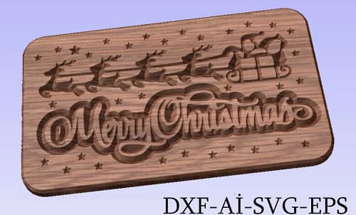 Merry Christmas CNC Router for Wood SVG File - Etsy