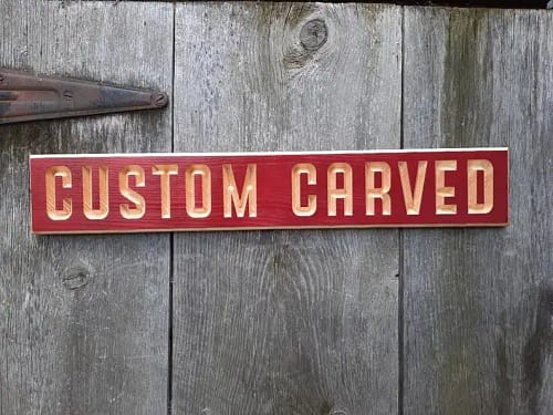 CUSTOM CNC Carved Routed Sign, One Line Simple Layout. - Etsy