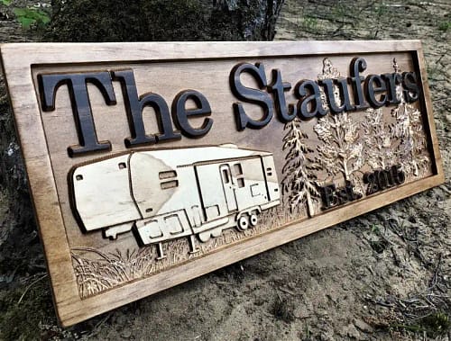 Personalized Camping Sign, Fifth Wheel Decor Custom Camper Sign - Etsy