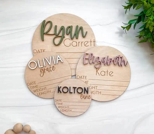 Baby Announcement Sign With Birth Stats, Wood Sign for Name Reveal - Etsy