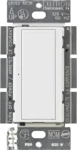 Lutron Maestro Digital Switch, 8A Single Pole/Multi Location, MA-S8AM-WH, White