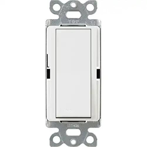 Lutron Claro 15 Amp Single-Pole Paddle Switch, CA-1PS-WH, White