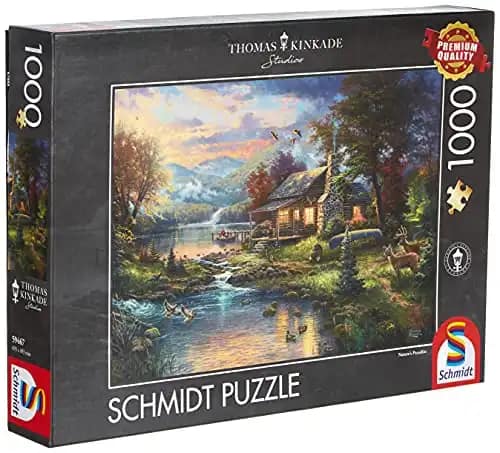 Schmidt Spiele | Thomas Kinkade: Nature's Paradise (1000pc) | Puzzle | Ages 12+