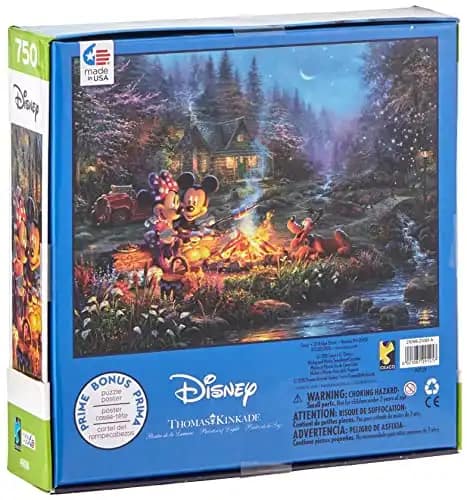 Ceaco - Thomas Kinkade - Disney Dreams Collection - Mickey and Minnie Sweetheart Campfire - 750 Piece Jigsaw Puzzle