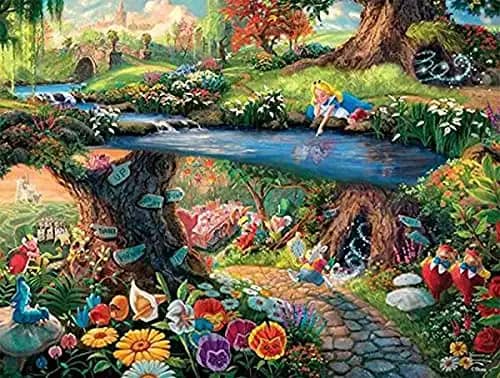 Ceaco Thomas Kinkade The Disney Collection Alice in Wonderland Jigsaw Puzzle, 750 Pieces