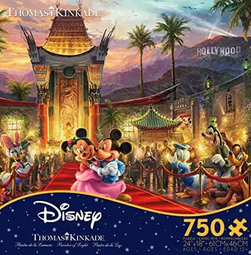 Ceaco - Thomas Kinkade - Disney Dreams Collection - Mickey and Minnie Hollywood - 750 Piece Jigsaw Puzzle