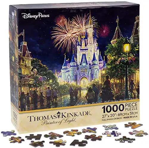 Walt Disney World Thomas Kinkade Main Street U.S.A. Fireworks 27"x20" 1000 Piece Puzzle