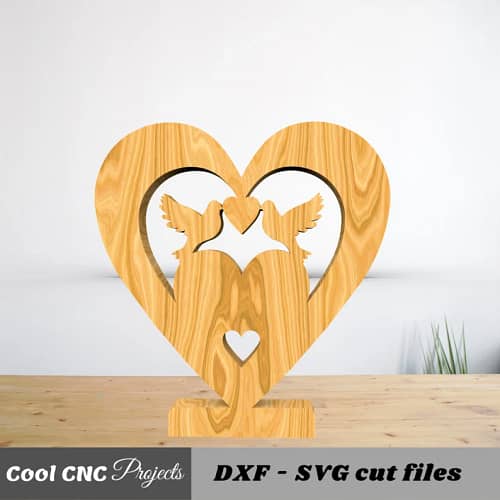 Hearts & Doves Couples Gift for Her and Gift for Him - Etsy CNC Projects